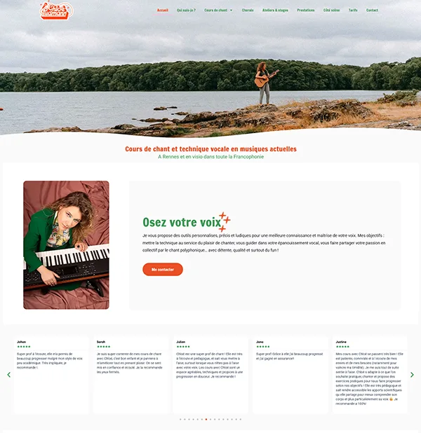 Page d'accueil dur site chloeludmann.fr